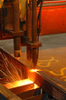 machine cutting steel