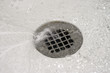 shower drain with water