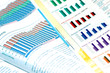 business concept  - business magazines with charts and diagrams