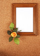 vertical blank frame with roses