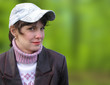 girl on a green background