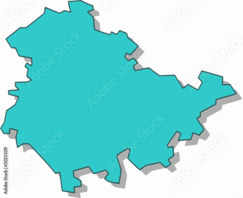 karte thüringen / map thuringia / carte thuringe