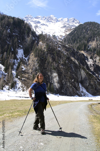 woman hiking