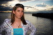 sunset woman