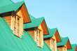 architecture, fragment of green mansard