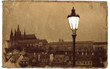 old postcard of view of grand cathedral st. vitus