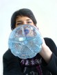 drinking mineral water