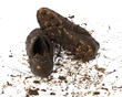 muddy football shoes after the game