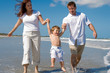 happy family on a beach