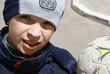 portrait of the boy with a ball