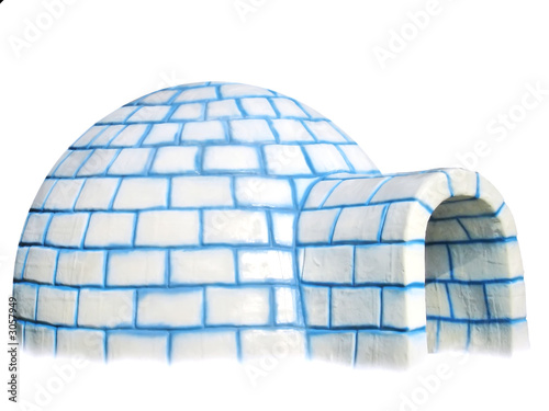 Photo: igloo isolated on white background igloo isolated on white background