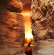climbing on sunset