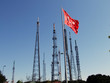 turkish flag and transmitters turkish flag and transmitters