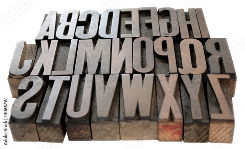 wood type alphabet