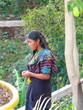 central america woman with a coloured dress, lake atitlan, guate