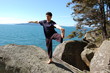 yoga asana left leg out