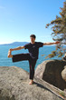 yoga asana right leg out