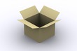 opened cardboard box