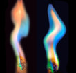 colorful fire