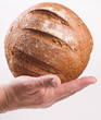 loaf of bread on hand