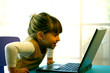 girl with laptop - young business girl 2