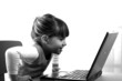 girl with laptop - young business girl