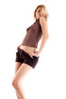 girl on white background