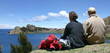 couple watching over lake