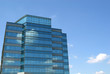clouds in blue glass