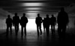 people walk