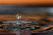 Foto: water drop and water rings water drop and water rings