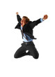 breakthrough! jumping of happiness