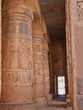 detail of colored hieroglyphs on the culumns of the ramses three detail of colored hieroglyphs on the culumns of the ramses three