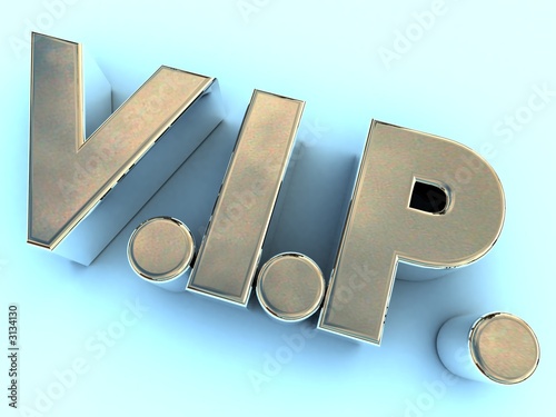 Photo: polished metal vip logo polished metal vip logo