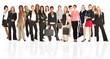 business group of isolated woman only