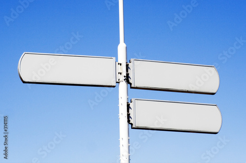 Photo: blank direction signs blank direction signs