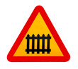 warning sign for train