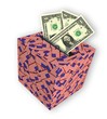 Illustration: 3d Flag cube money box 3d Flag cube money box