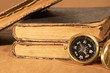 compass and books