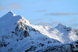 verschneite berge im abendlicht verschneite berge im abendlicht