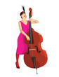the contrabass player
