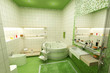 green bathroom