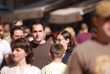 walking trought crowd