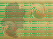 female silhouette tartan swirl