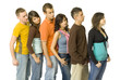 queue of youths
