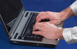 man working on a laptop