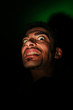 evil looking man