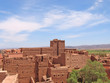 red fortress in the desert, taourirt kasbah, ouarzazate, morocco