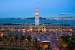 embarcadero building, at dusk embarcadero building, at dusk