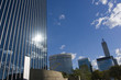 modern corporate buildings with a clear sky